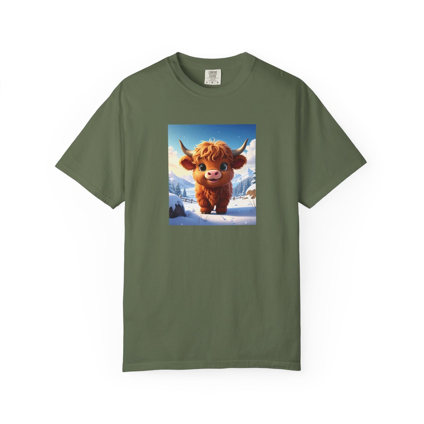 Christmas Highland Cow T-shirt | Holiday Cow Graphic Tee