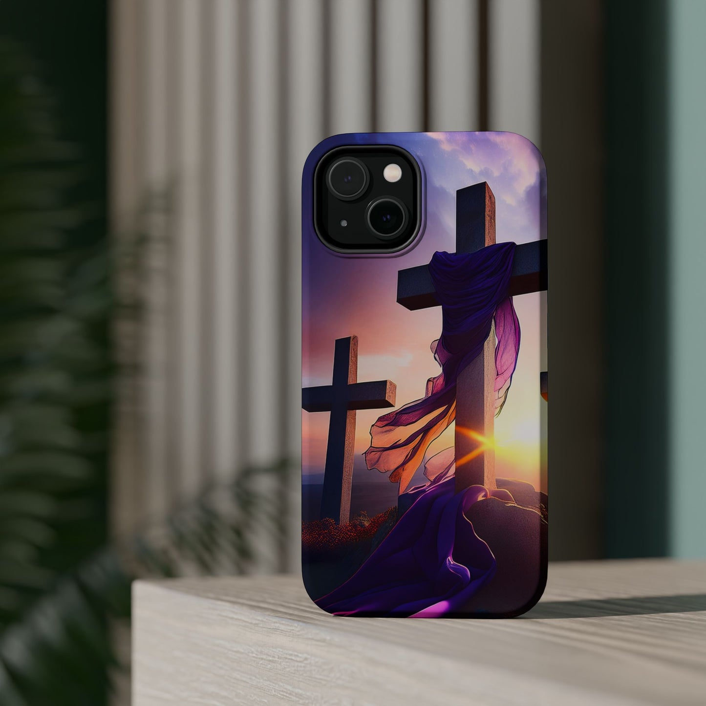 He is Risen Cross phone case