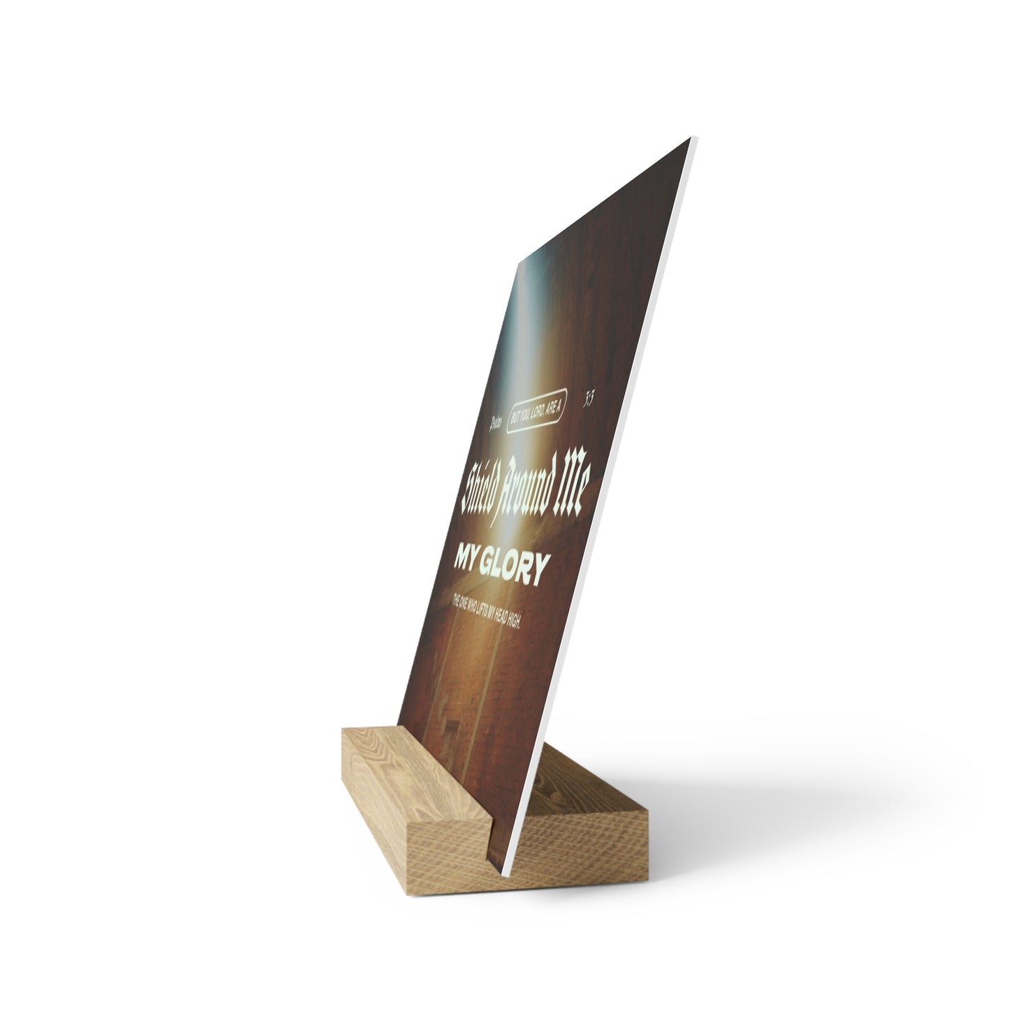 Psalm 3:3, Bible Verse Image, Gallery Board with Stand