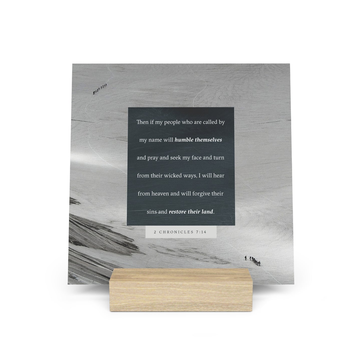 2nd Chronicles 7:14 verse image, Gallery Board with Stand