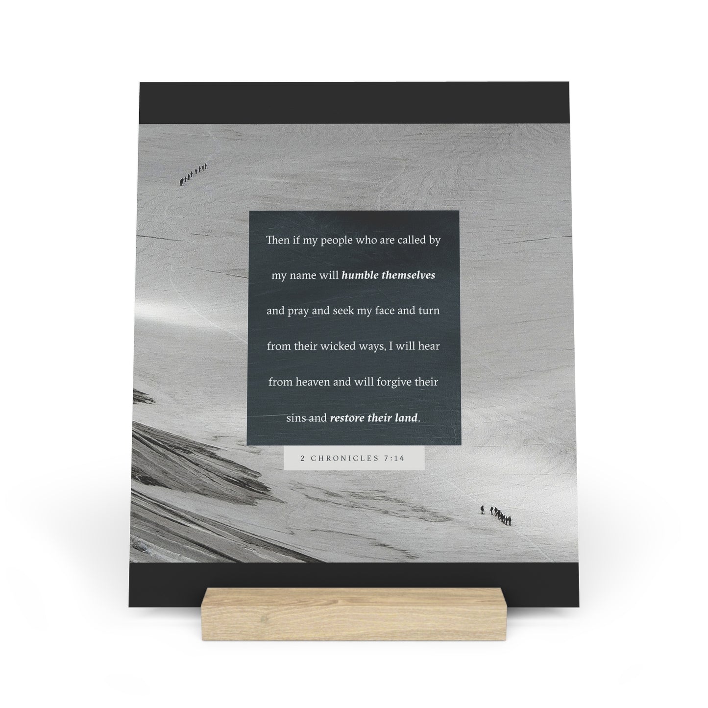 2nd Chronicles 7:14 verse image, Gallery Board with Stand