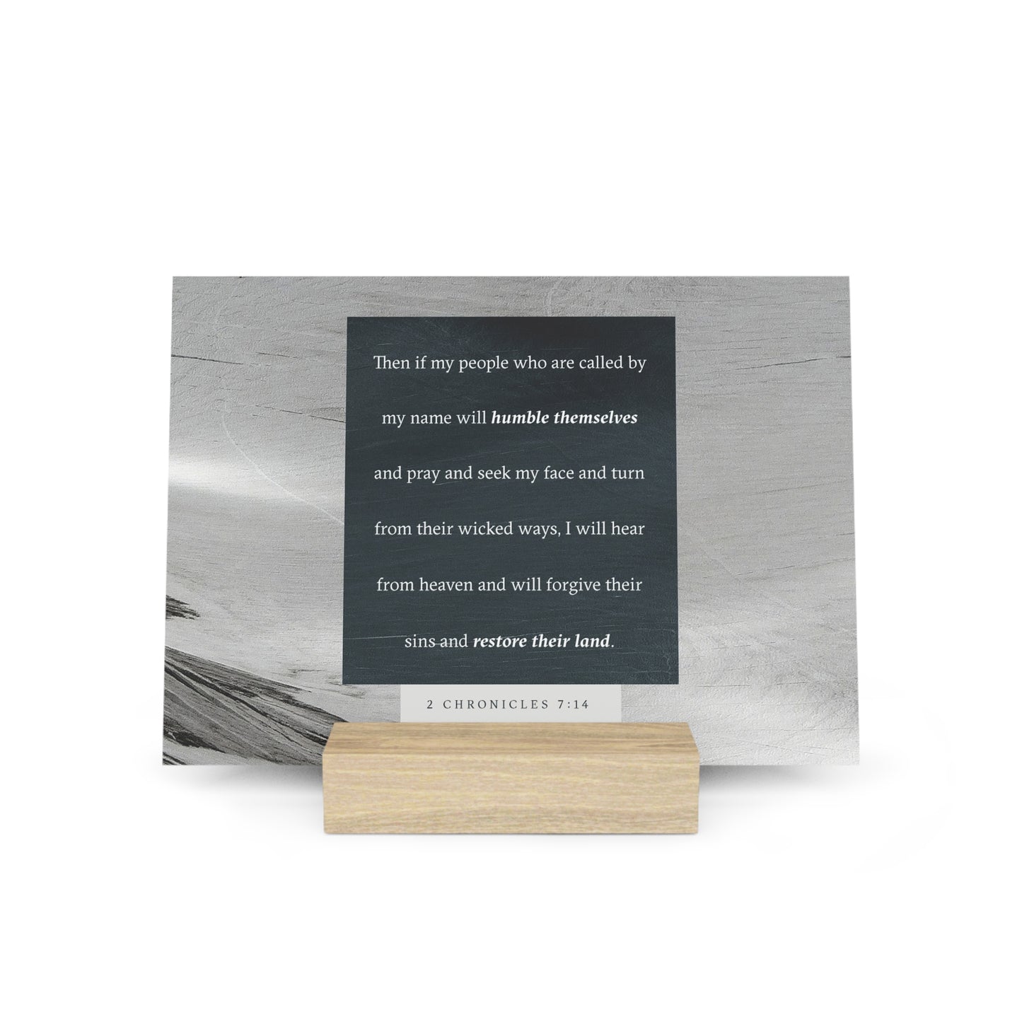 2nd Chronicles 7:14 verse image, Gallery Board with Stand