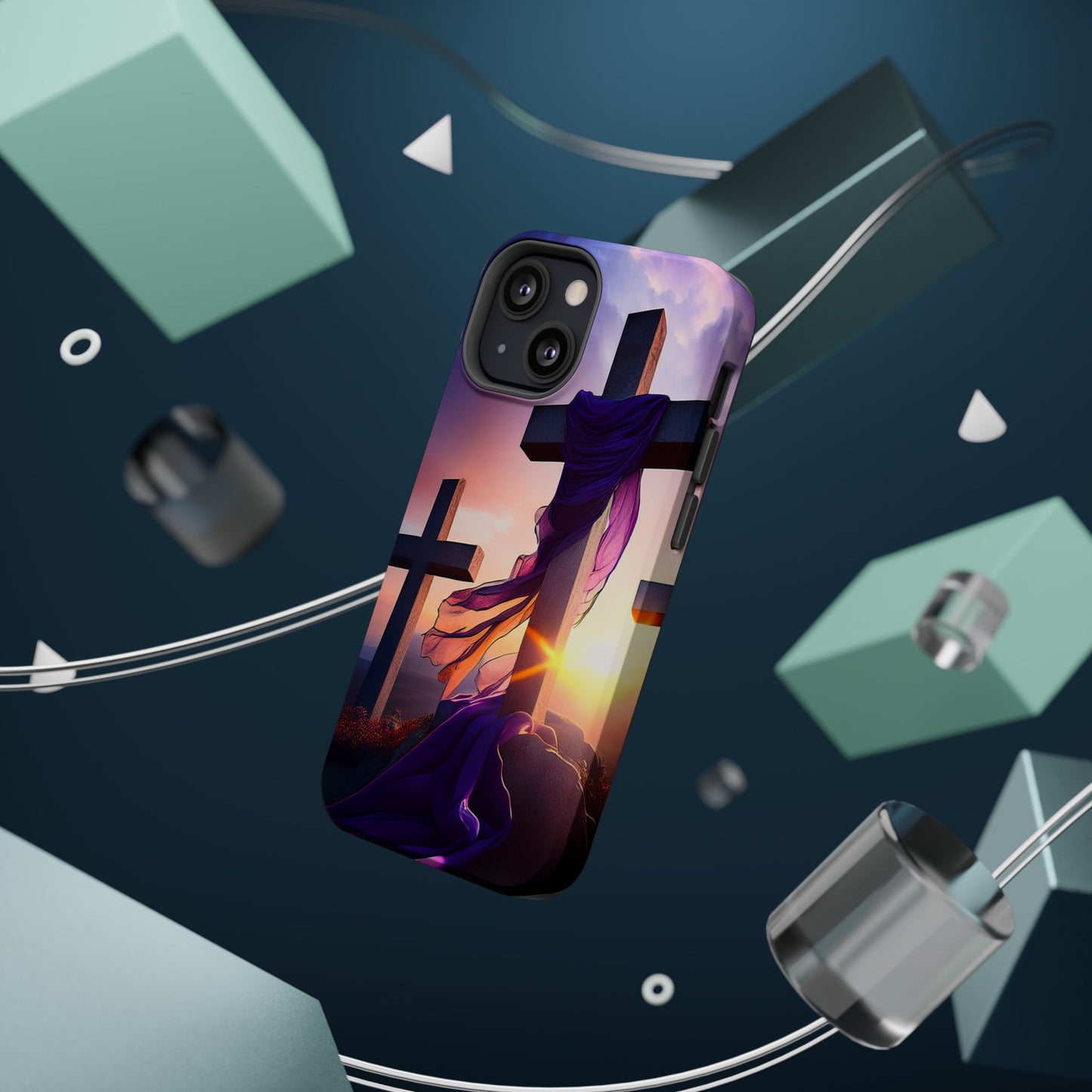 He is Risen Cross phone case
