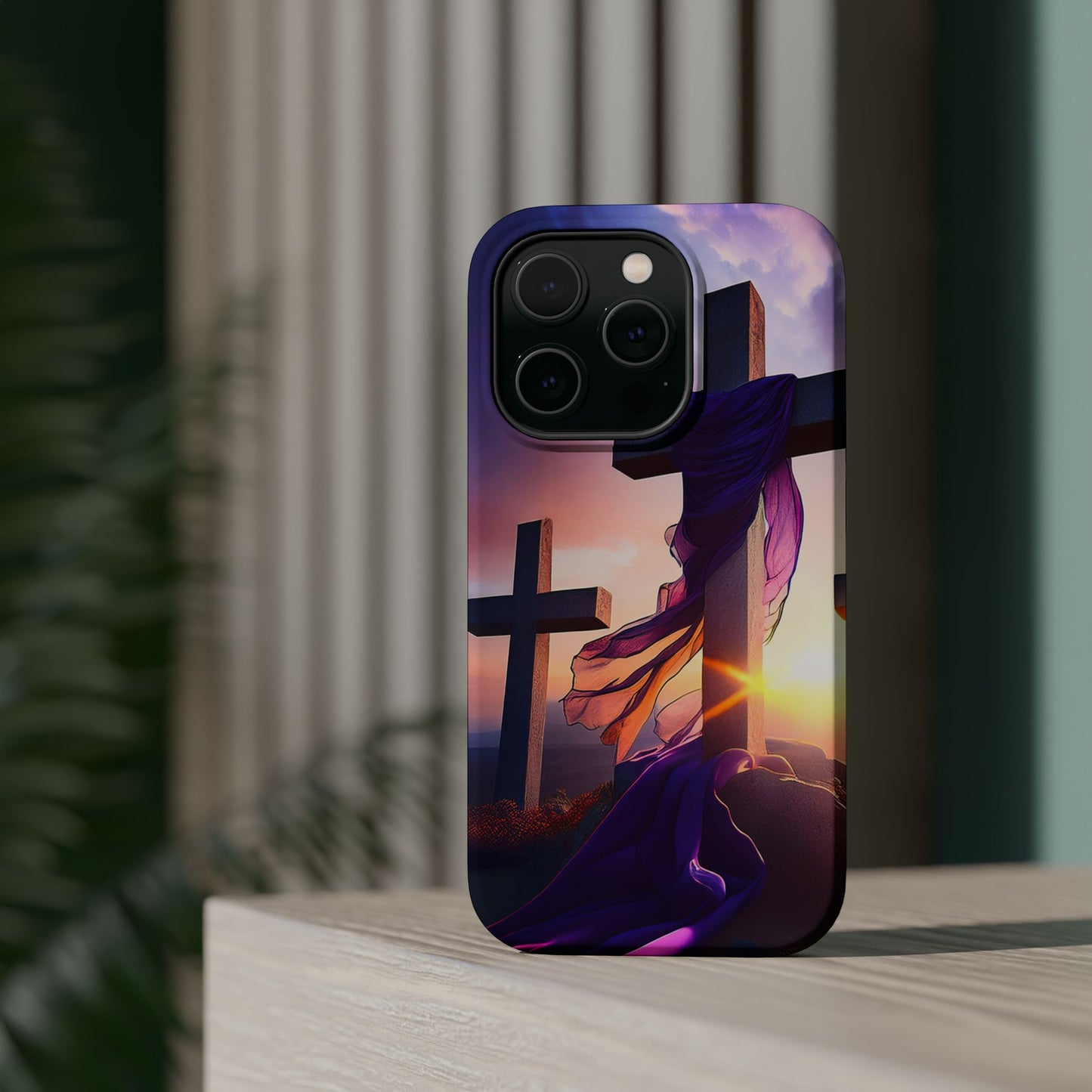 He is Risen Cross phone case