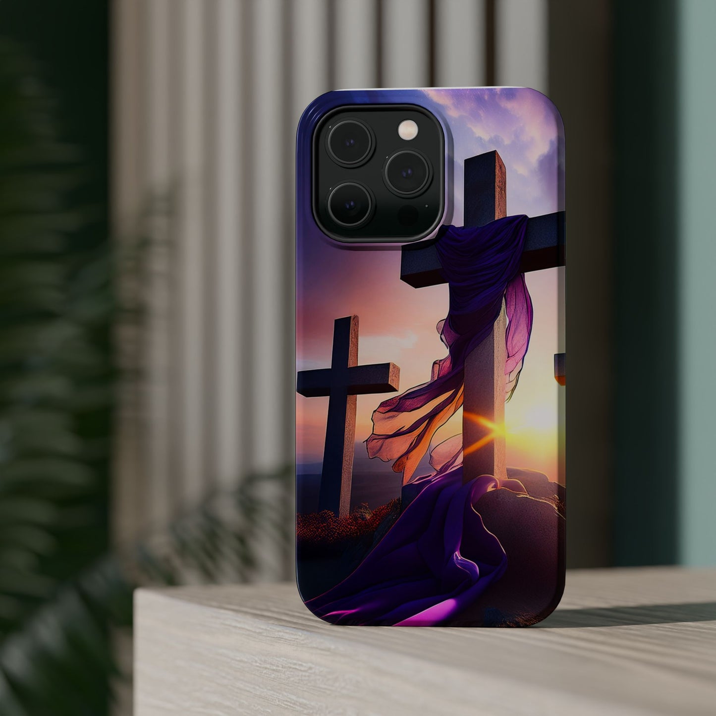 He is Risen Cross phone case