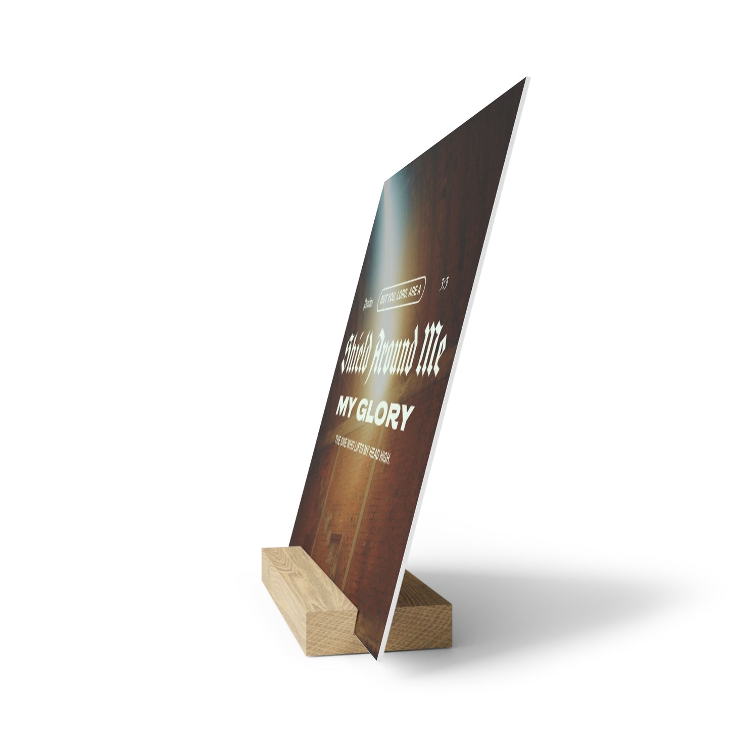 Psalm 3:3, Bible Verse Image, Gallery Board with Stand