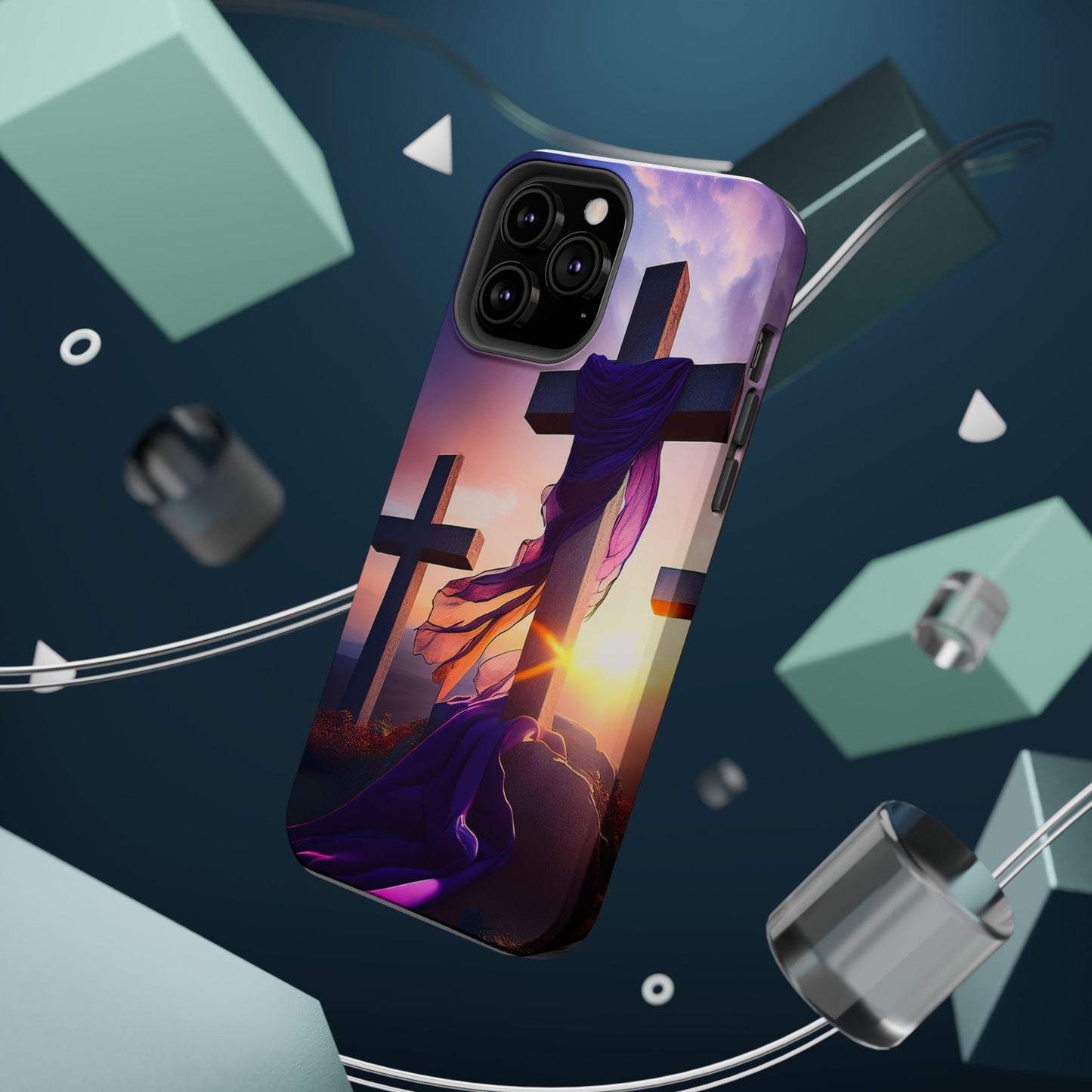 He is Risen Cross phone case