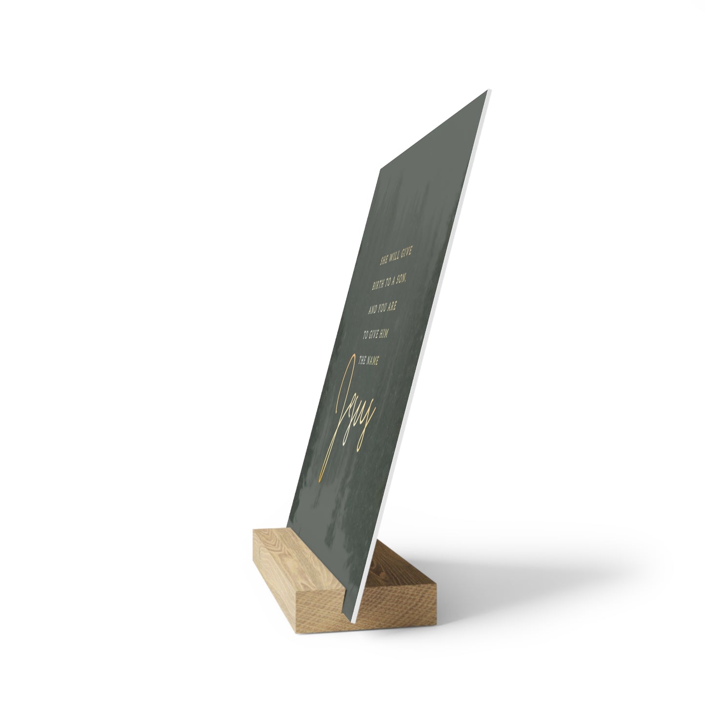 Matthew 1:21 Bible Verse Image, Gallery Board with Stand