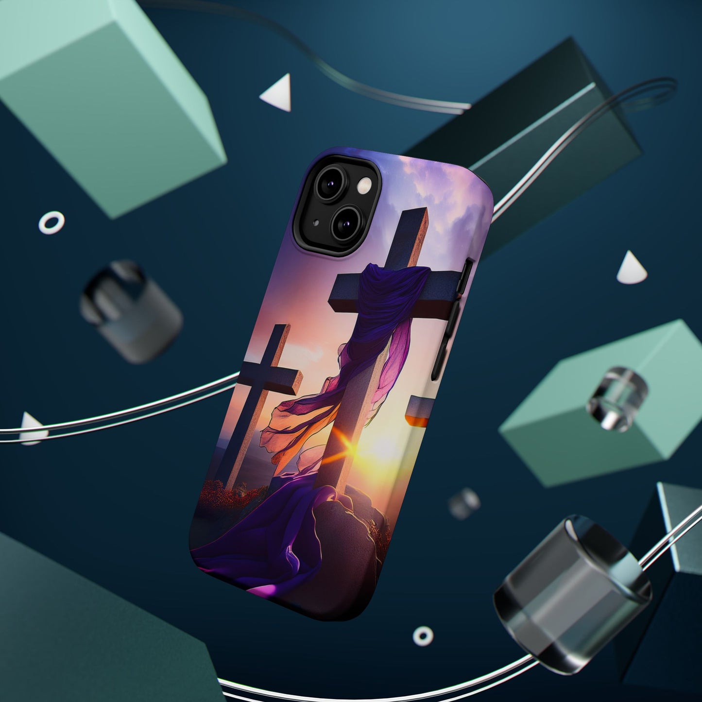 He is Risen Cross phone case