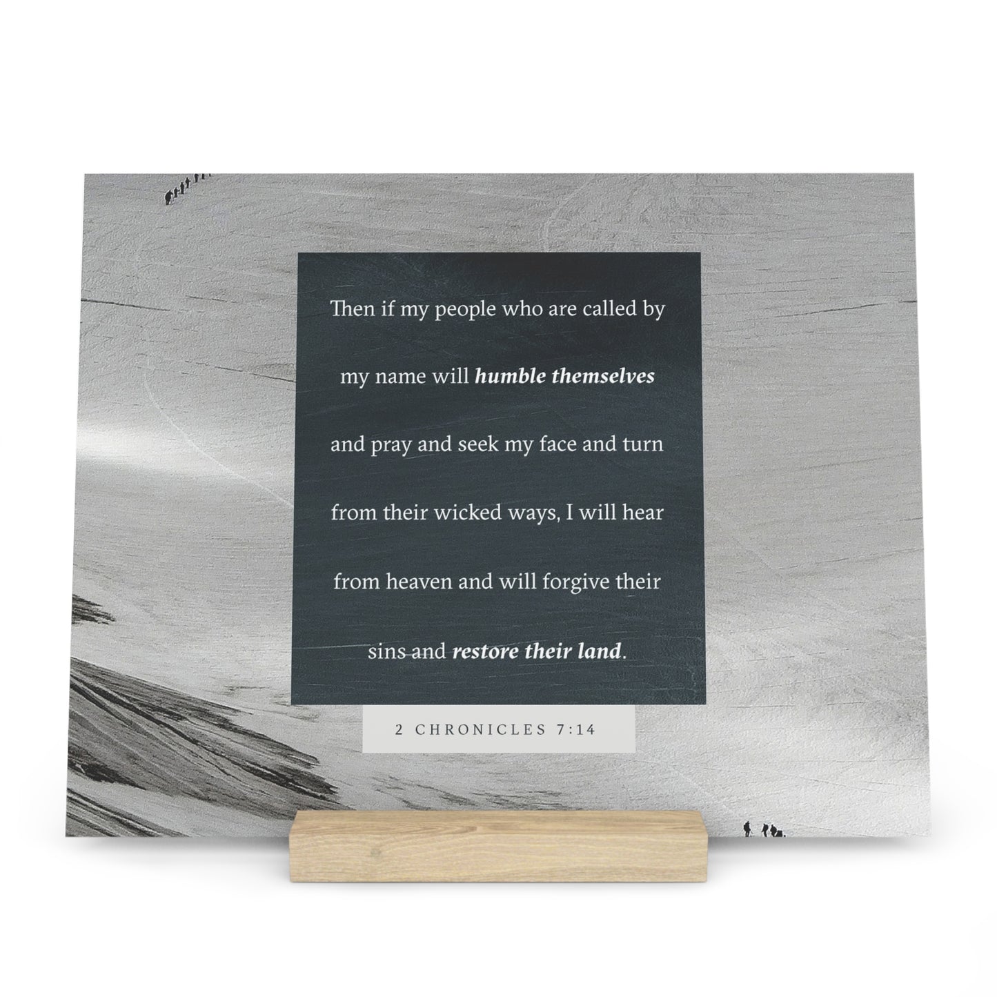 2nd Chronicles 7:14 verse image, Gallery Board with Stand