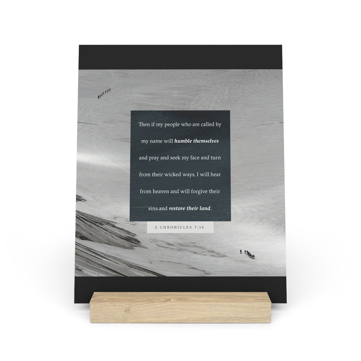 2nd Chronicles 7:14 verse image, Gallery Board with Stand