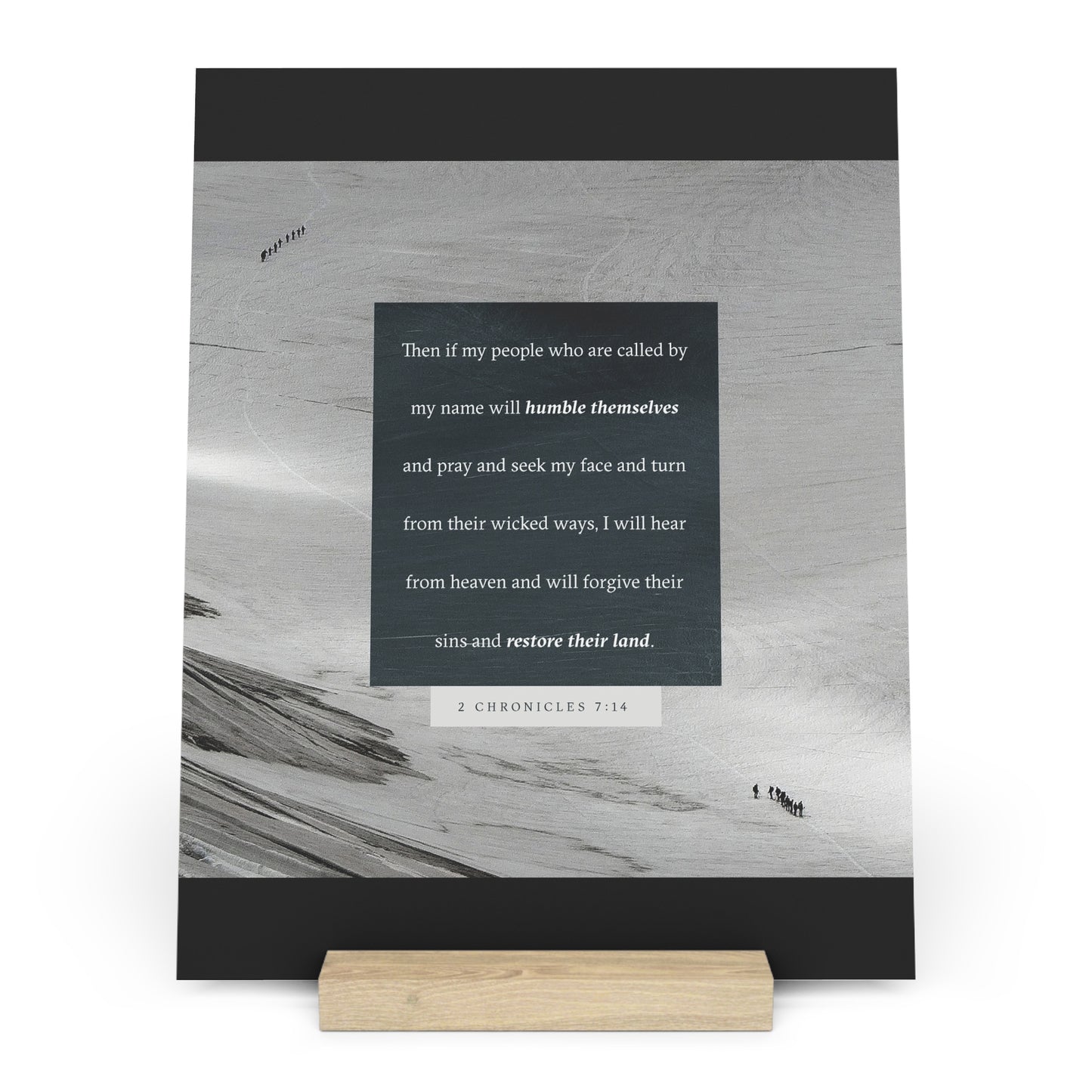 2nd Chronicles 7:14 verse image, Gallery Board with Stand