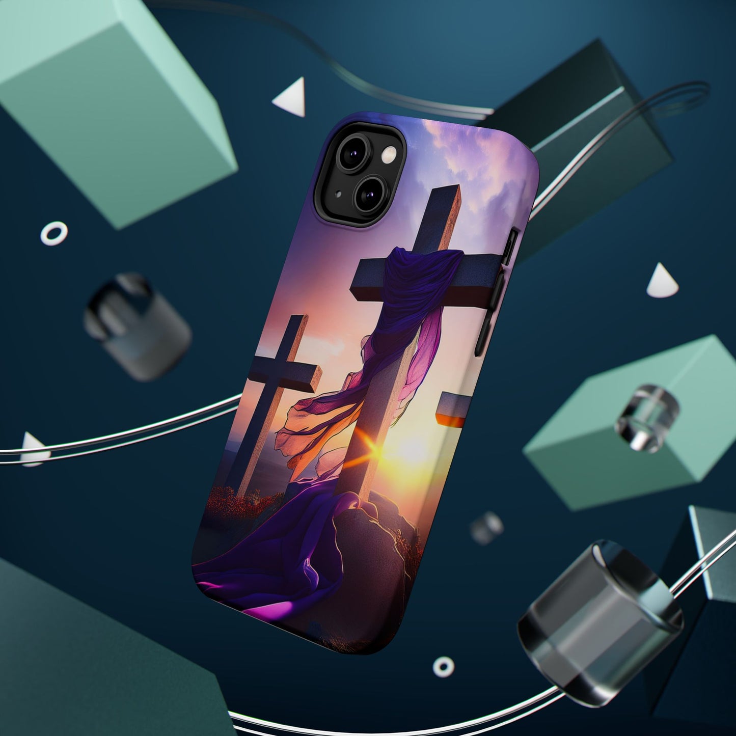 He is Risen Cross phone case