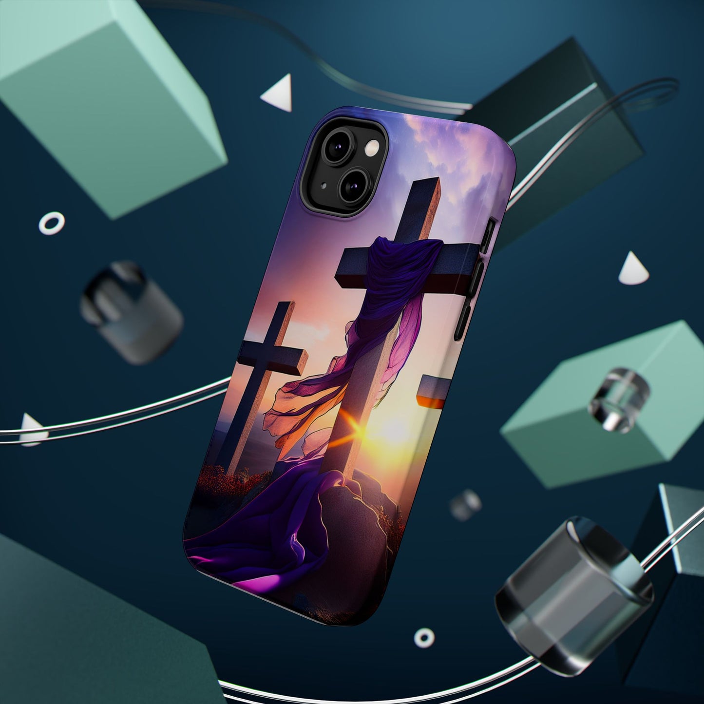He is Risen Cross phone case